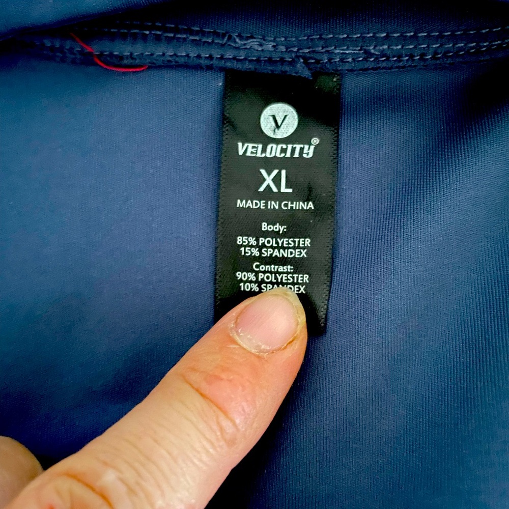Blue zip up workout jacket lightweight women XL
